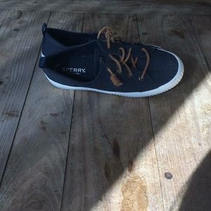 Navy Sperry Women's Crest Vibe Linen Shoe